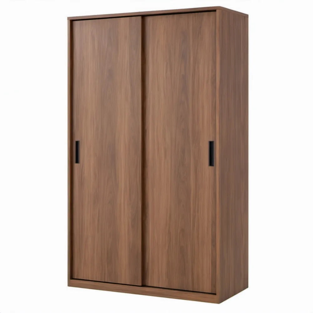 Schuifdeurkast met 2 deuren, 120 x 60 x 200 cm, walnootbruin